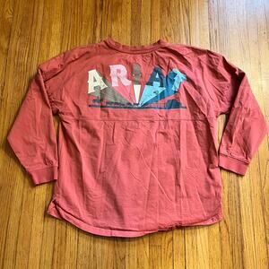 Ariat Shirt Mens XL Long Sleeve Graphic Tshirt Orange Red